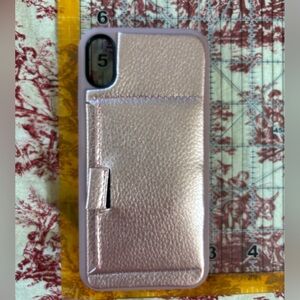 Pink Shimmer iPhone X Case with Textured Finish